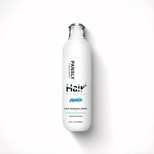White hair removal spray bottle with 'baron grooming' branding on a white background